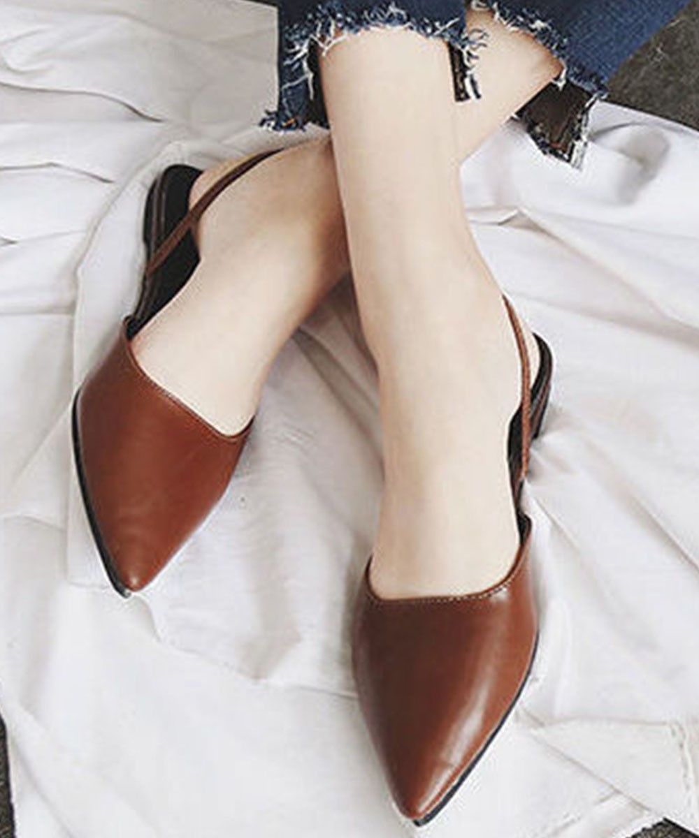 pointed flat mule
