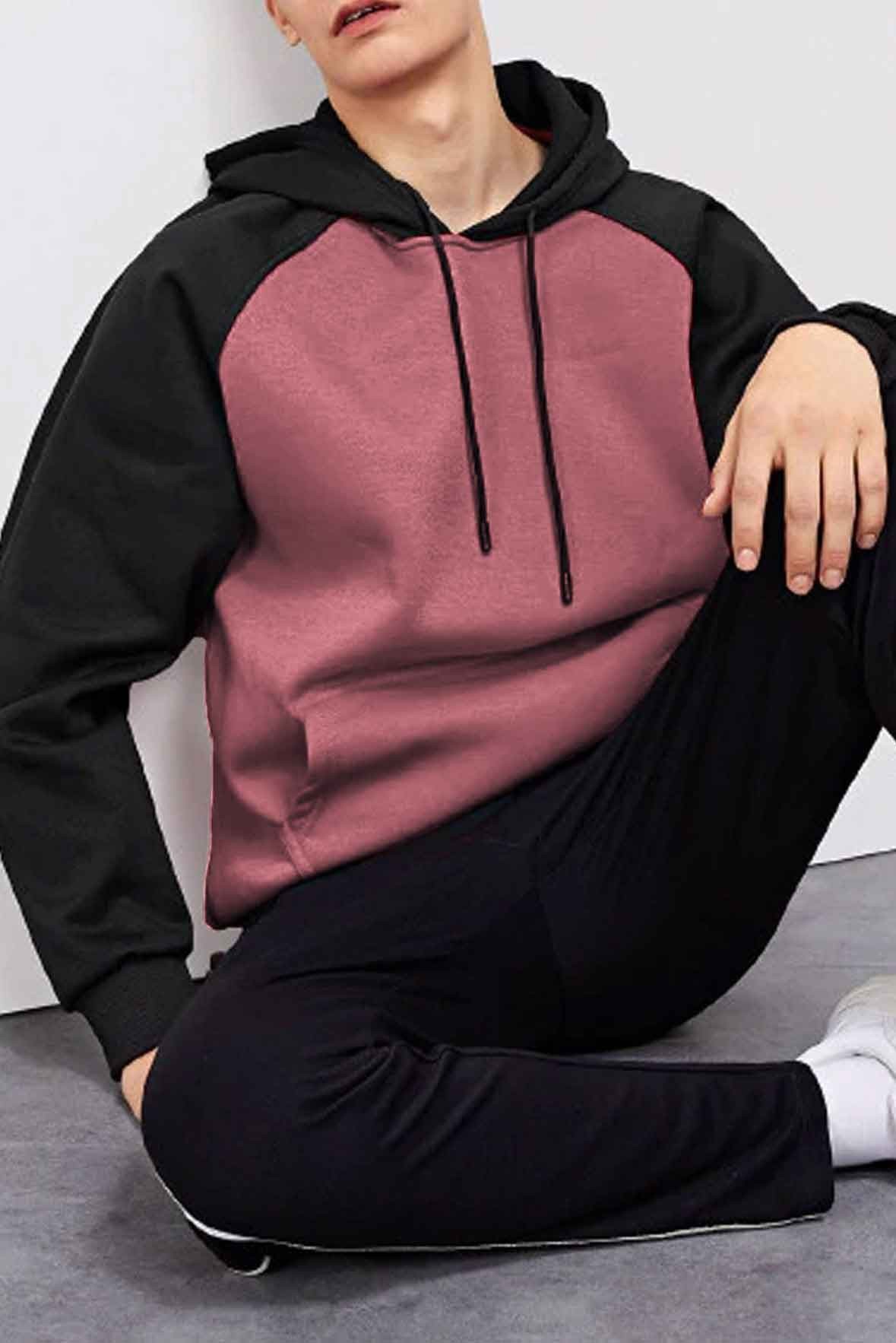 Pink and black hoodie