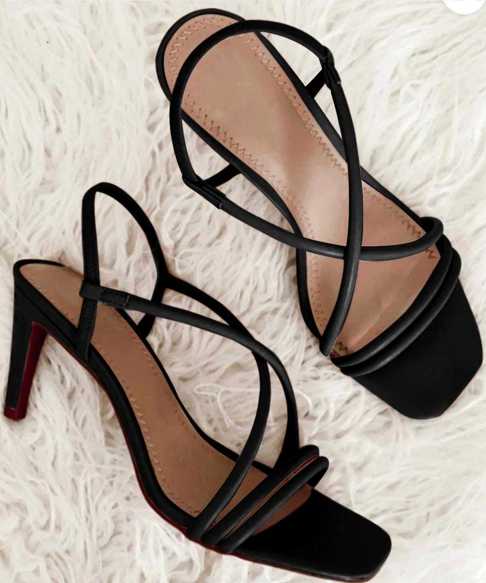 Classy nice to five chic heels Black