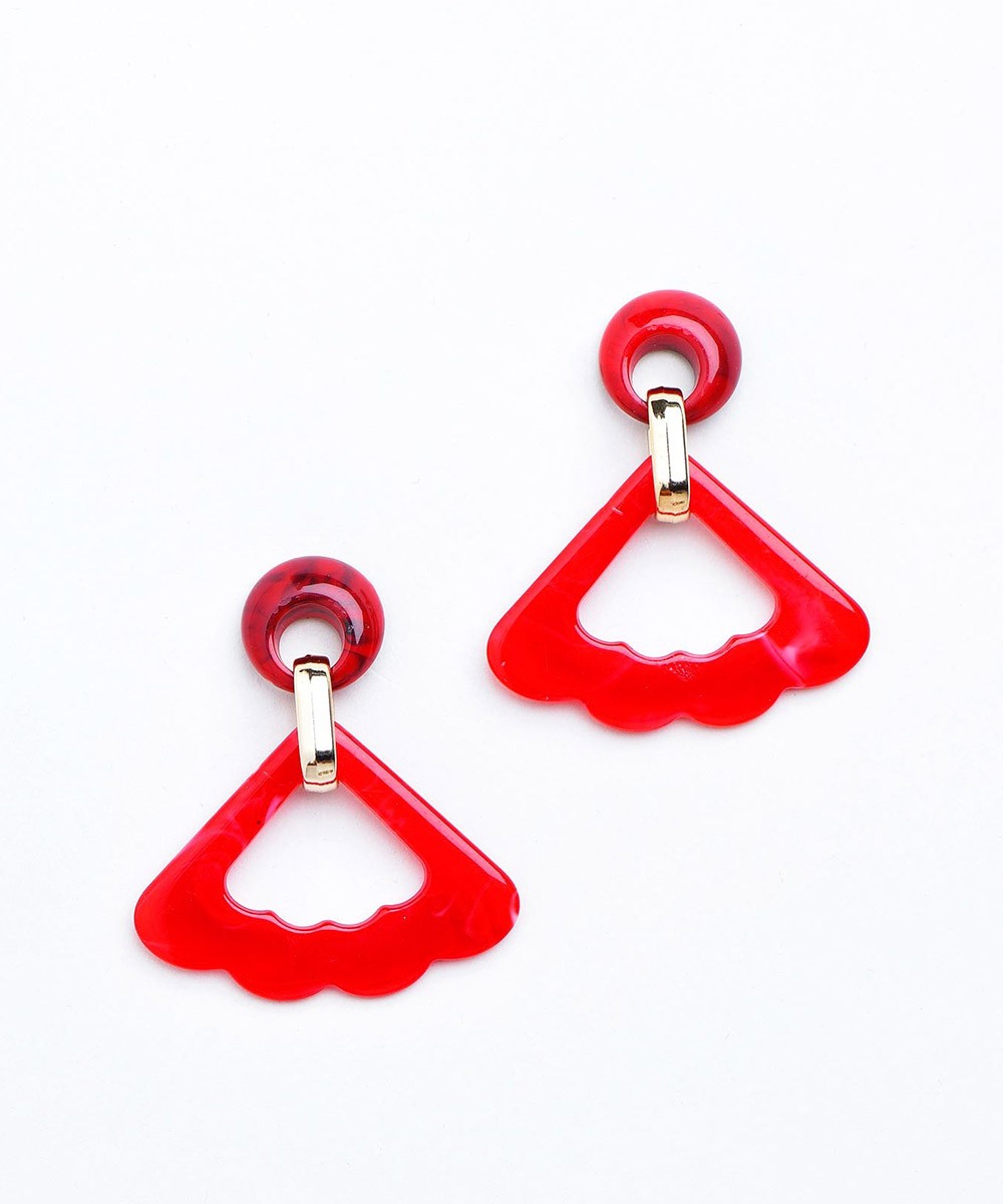 Red magicada earrings