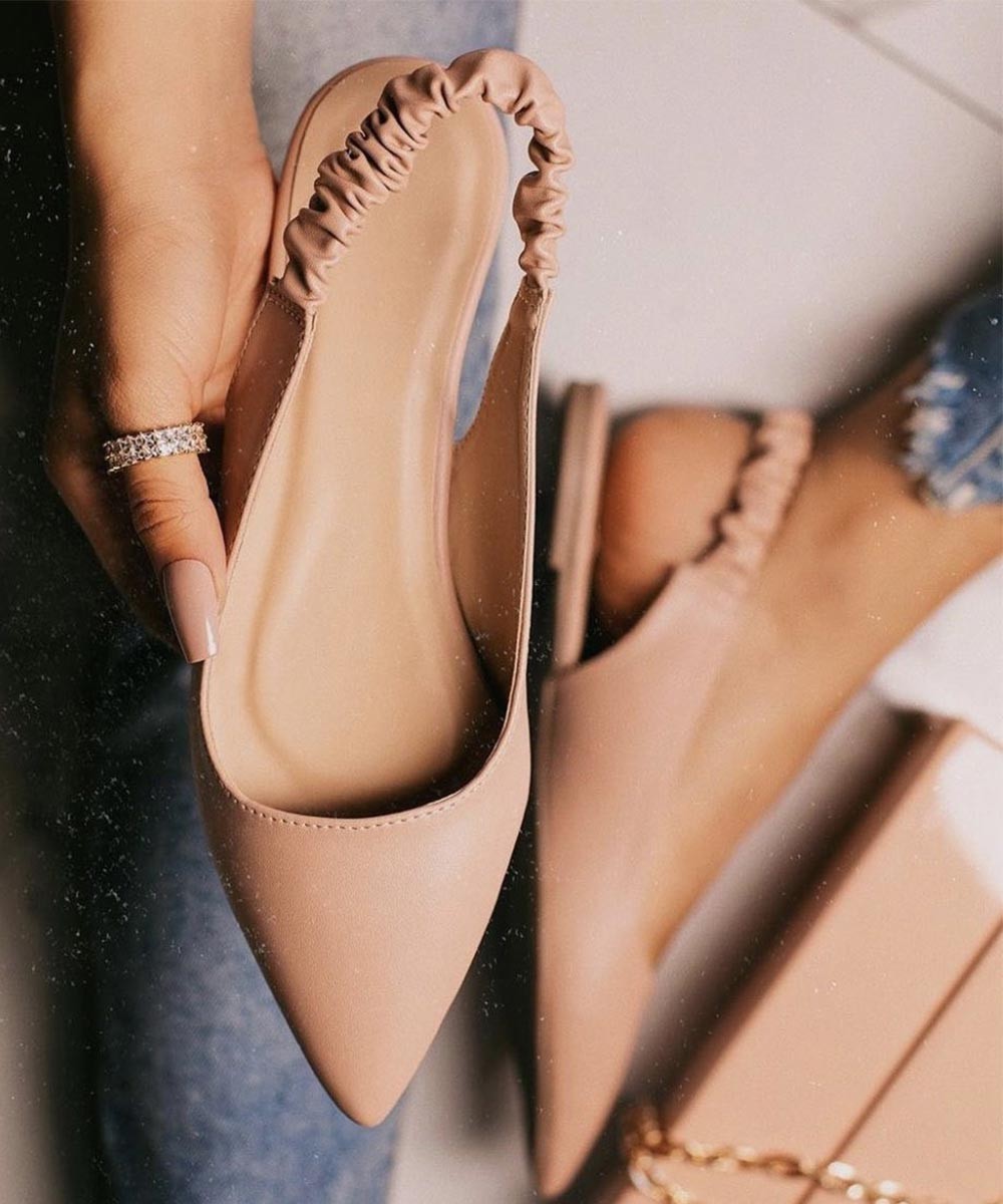 Nude mules flat Outlet