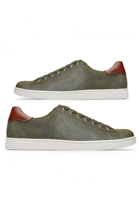 Earthy tone color contrast casual sneakers