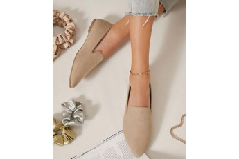 Begin with coffee loafer flats