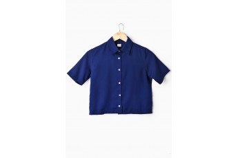 Royal Blue Crop Shirt
