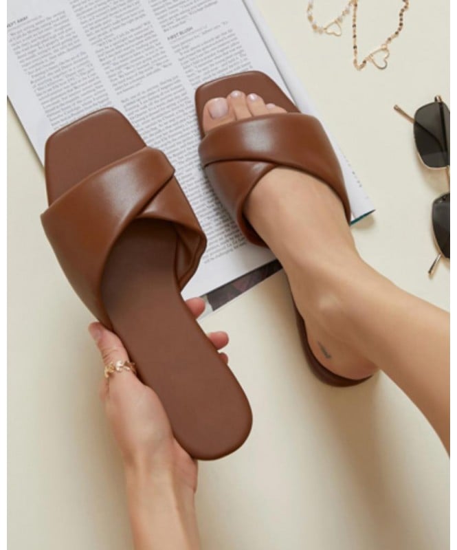 Loving the vibe flats Coffee Brown