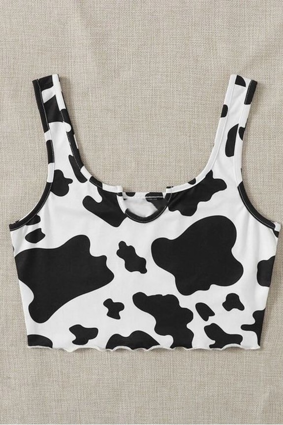Cow printed Crop Top
