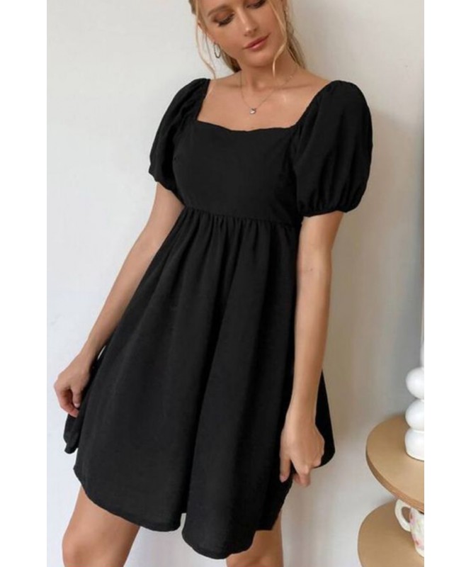 Rayon black cute dress