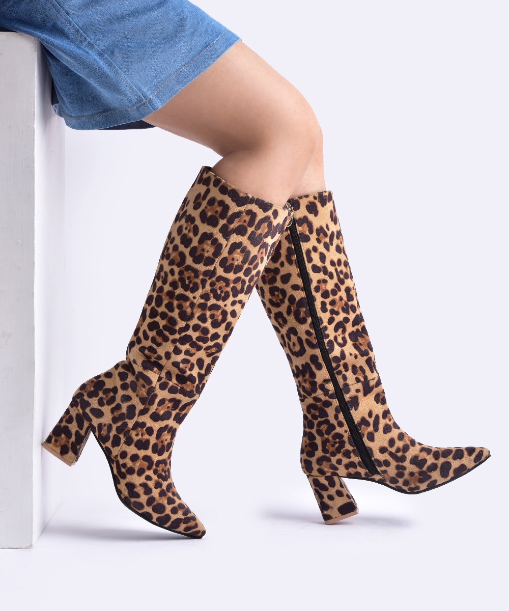 leopard print booties size 12