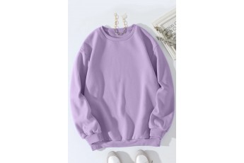 Solid Winter fleece Lavender Sweatshirt
