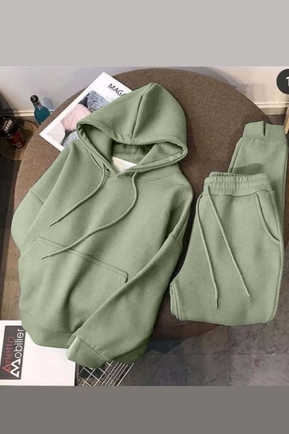 Set of 2 - Hoodie with sweat pant - Swamp Green