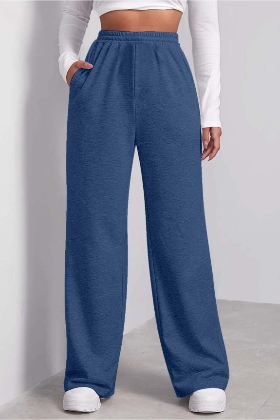 Winter Fleece Solid Trouser - Bijou Blue