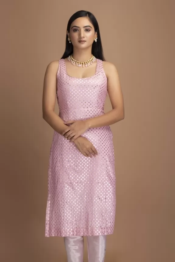 Set of 3 Candy Pink Kurta Set With Dupatta Street Style Store SSS