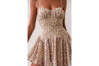 Ditsy Floral White Day Dress