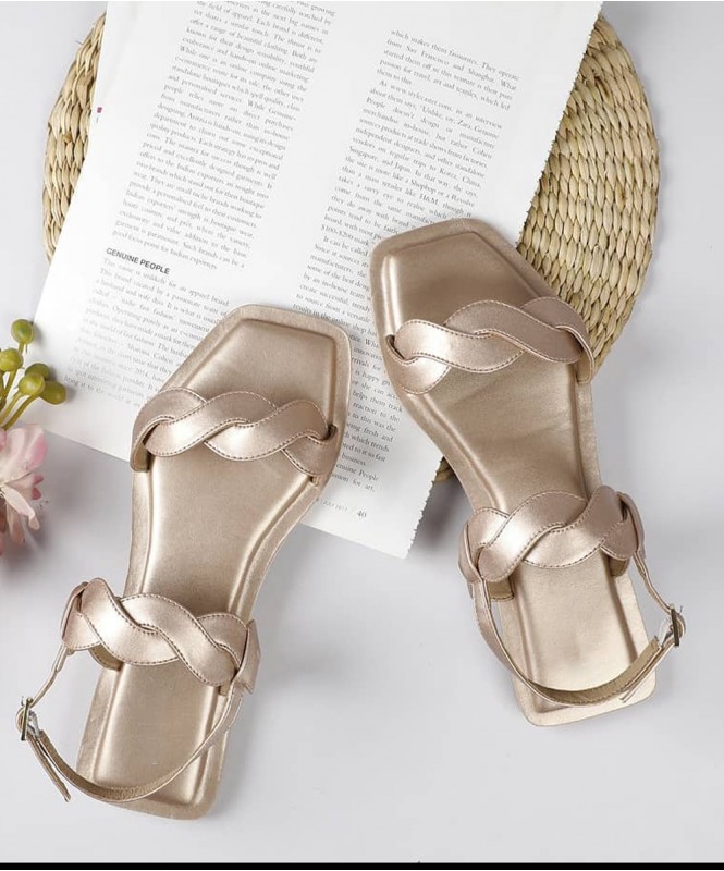 Street style store store gold flats