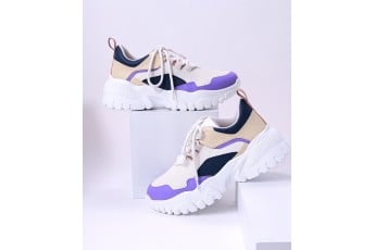Multicolour block chunky sneakers