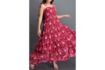 Rosette Layered Dress