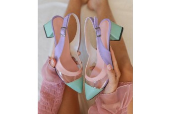 Pastel love block heels