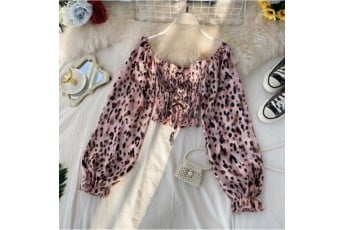 Pink Leopard print top