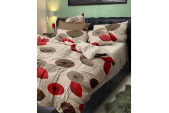 Bloom Multi Color Creamy Bed Sheet with Pillow Case