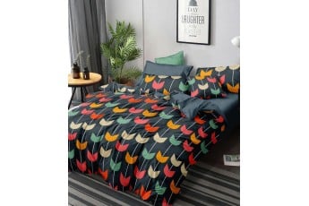Multi Color Poly Cotton Bed Sheet with Pillow Case