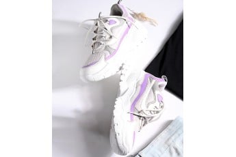 White purple piping detailed chunky sneaker 