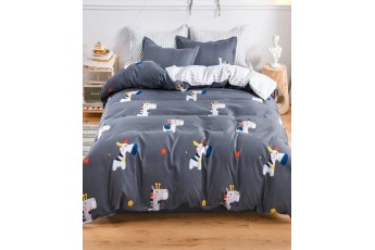 Kids Cute Printed Double Bedsheet with 2 Pillow Covers