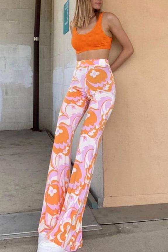 Set of 2: Crop top with printed trouser