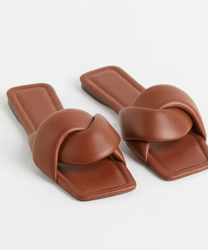 The puffed brown slides