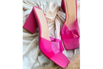 Transy pink chic heels