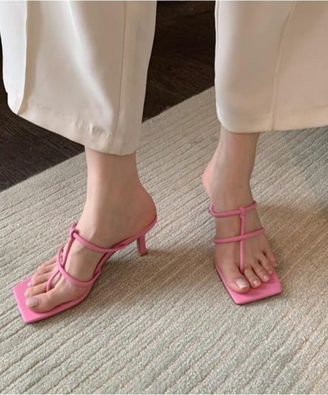 Minimal strip pink heel