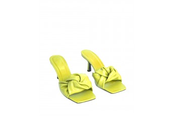 Twisted lime green heel