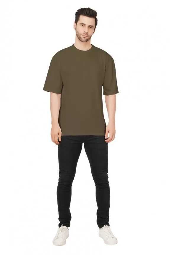  military olive Oversize Cotton T-shirt