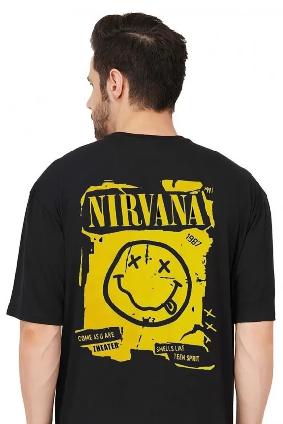 Nirvana graphic Black Oversize  T-shirt  