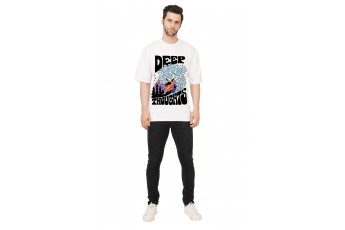 Premium cotton Deep Thoughts graphic Over size T-shirt