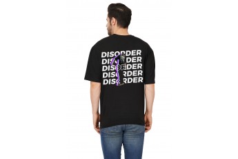 Black Premium cotton Disorder Graphic Oversize T-shirt