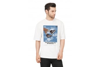  Premium Cotton White Graphic Oversize T-shirt 