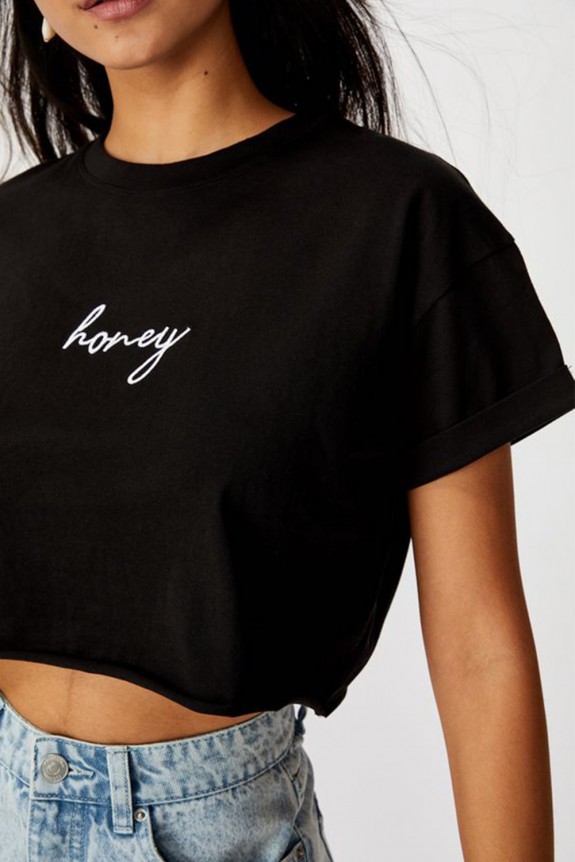 Honey black graphic tshirt