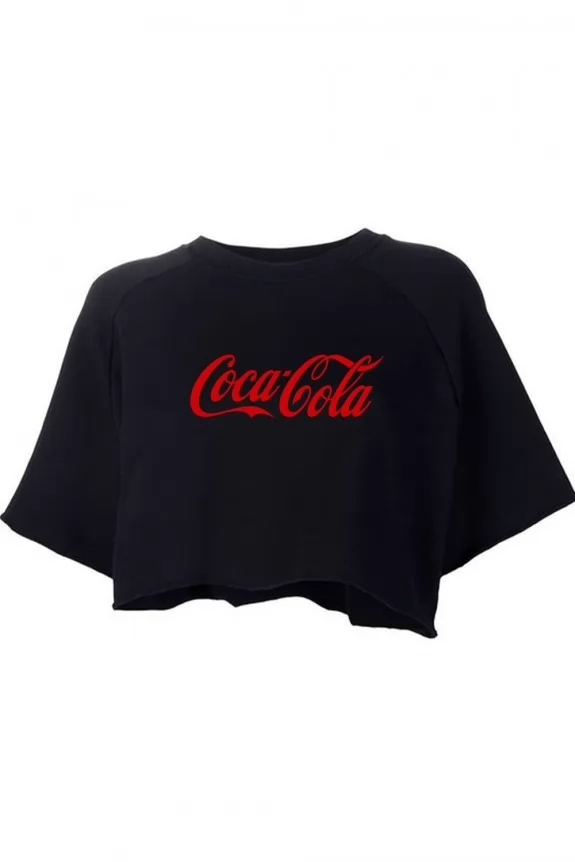 Cocacola black printed graphic tee