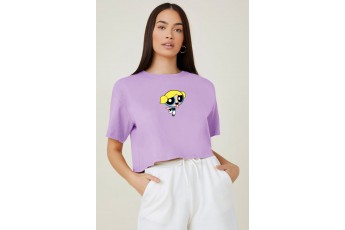 Buttercup lavender graphic tee