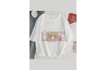 Cute cartoon japanese oversized t-shirt