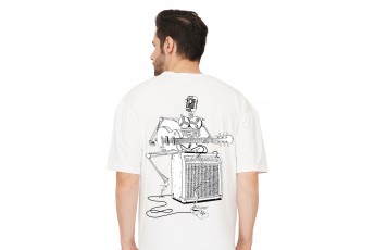 BBC White Oversize Graphic T-shirt 