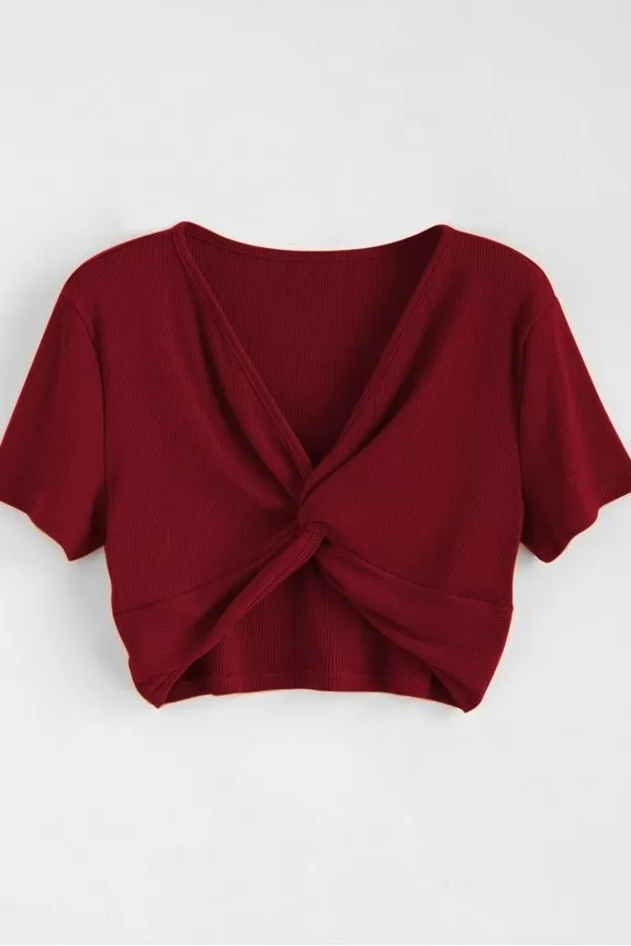 Plus Classic knit-style top marsala