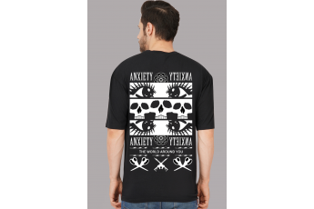 anxiety graphic oversize cotton t-shirt