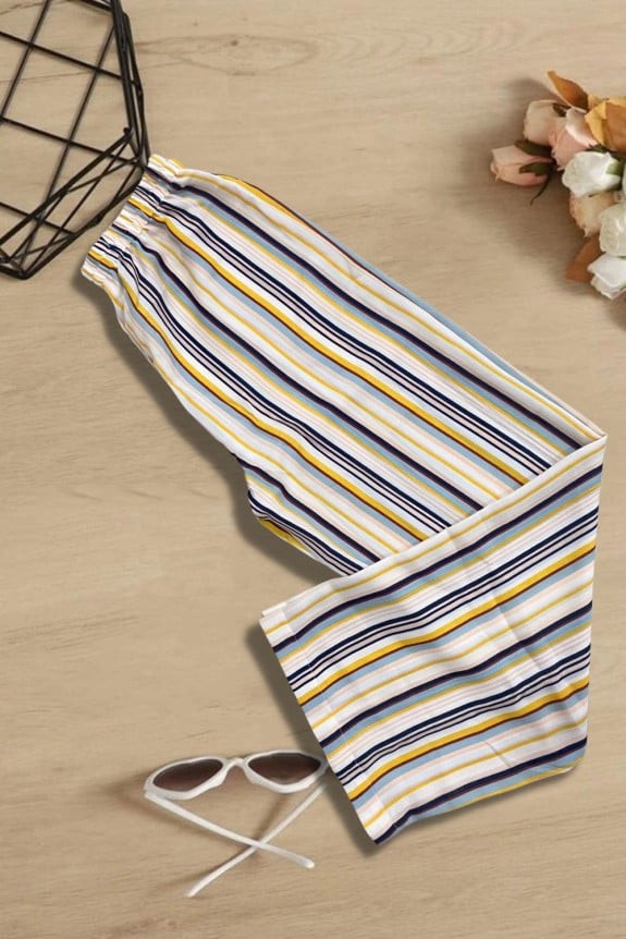 Multi-Colored Stripes Trouser