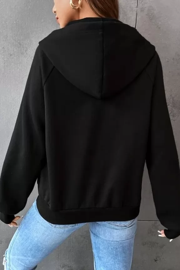 Front open hoodies top