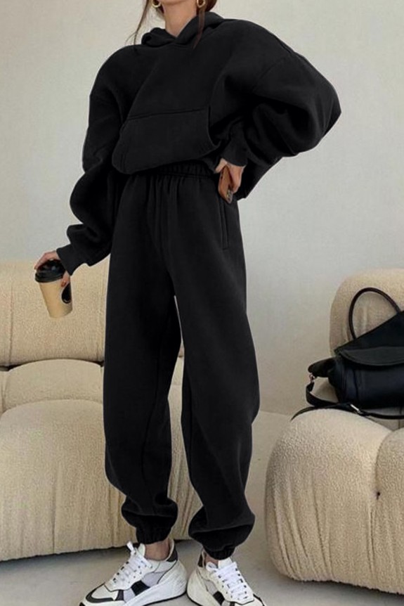 Set of 2 - Black hoodie with joggers