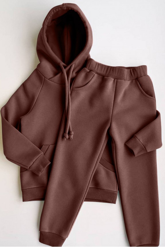 Set of 2 - Cinnamon brown hoodie with joggers