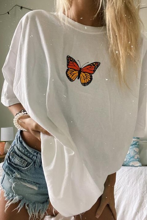 Butterfly oversized tee