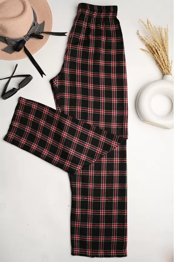 Red & Black Checkered Trouser