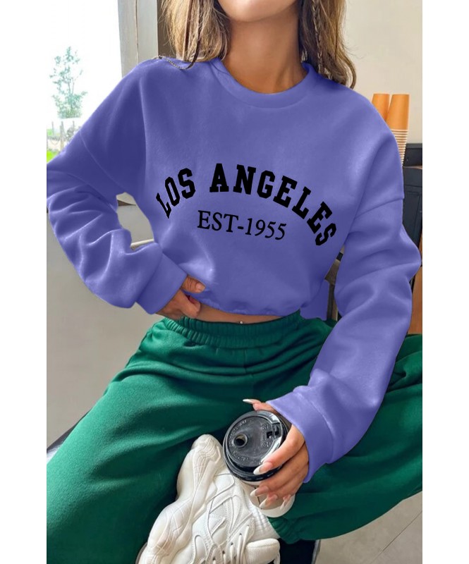 Los Angeles very peri crop sweatshirt